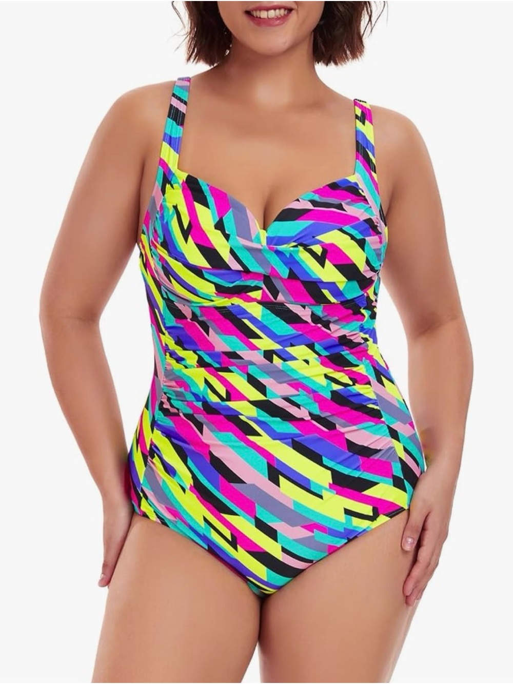 Ocean Blues Women’s Plus Size One Piece Bathing Suit Tummy Control One Piece
